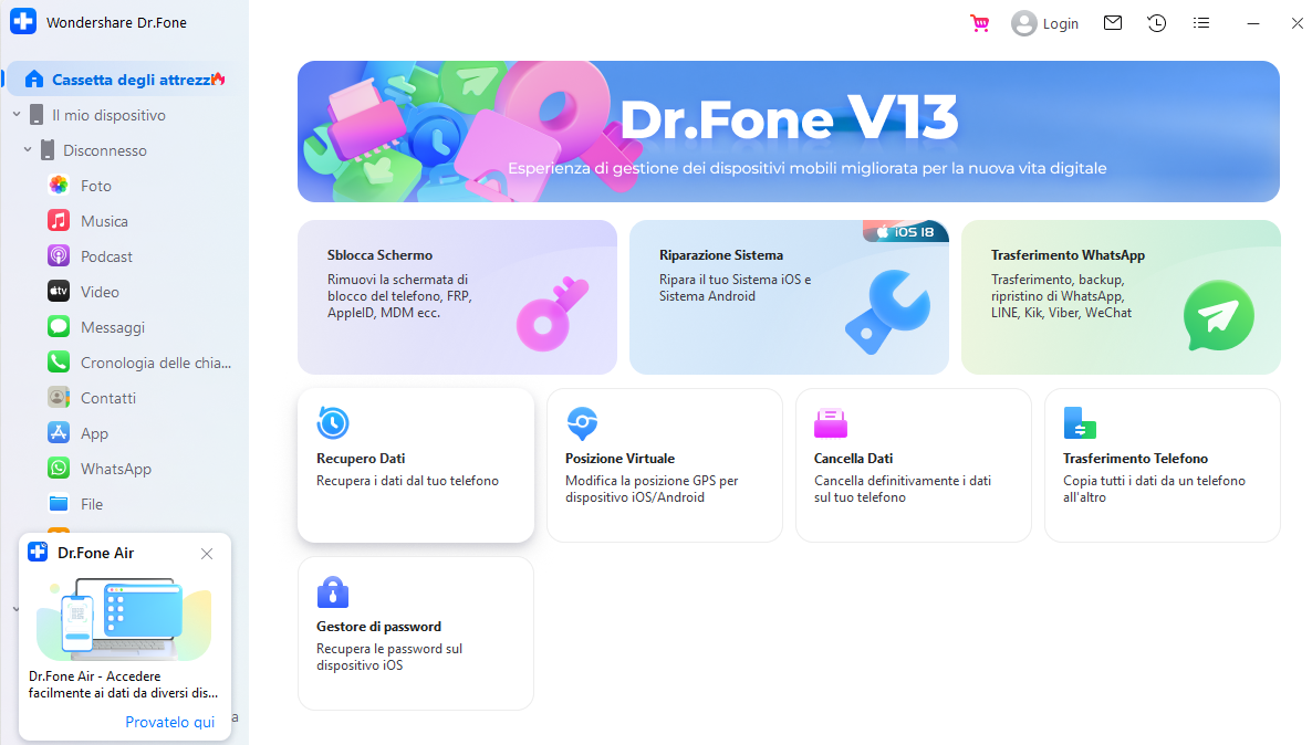 Screenshot Wondershare Dr.Fone