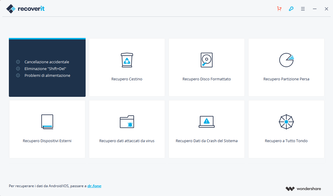 Screenshot Wondershare Recoverit